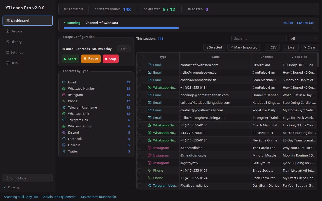 YTLeads Pro preview